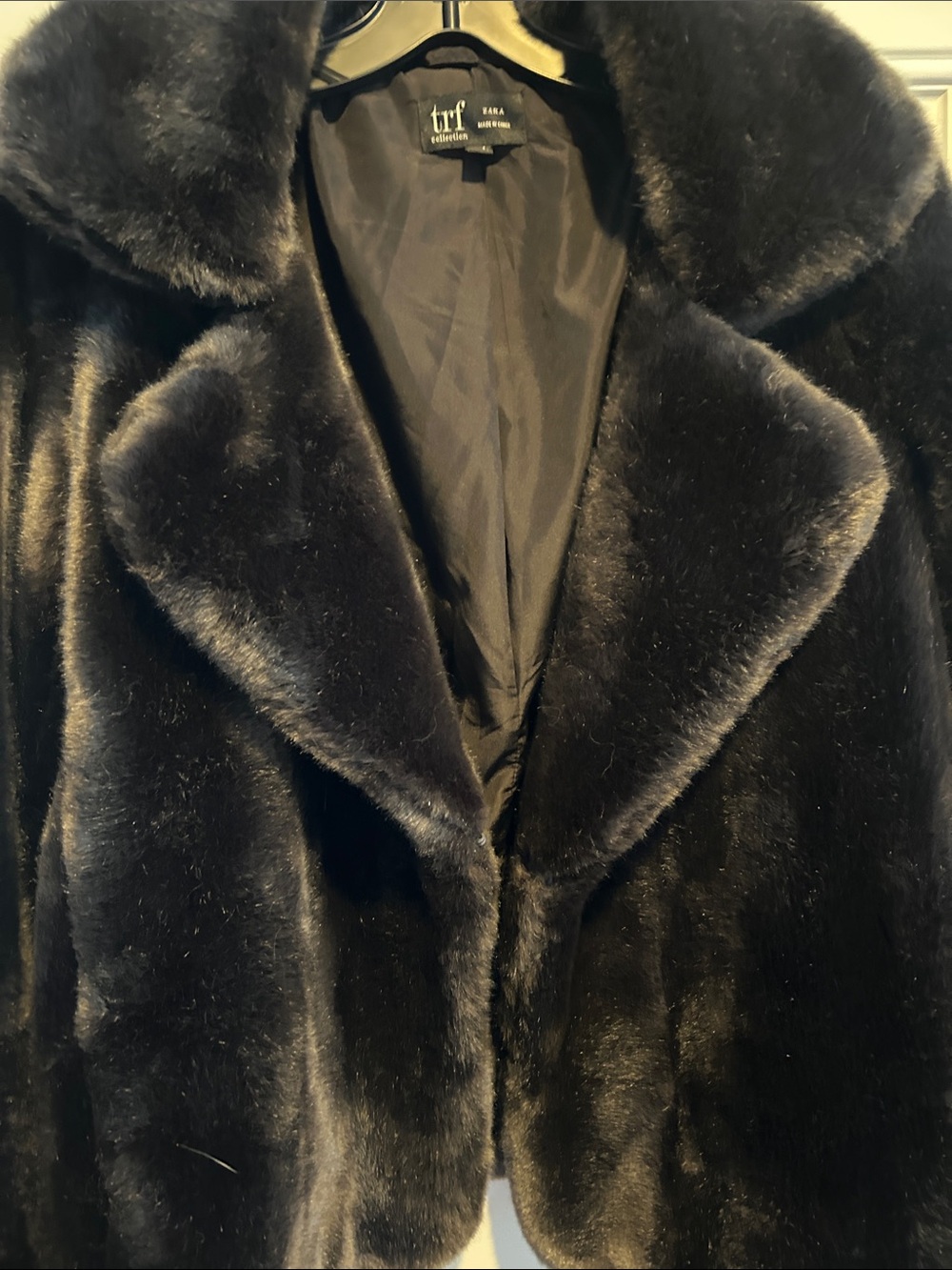 Zara Black Plush Teddy Jacket